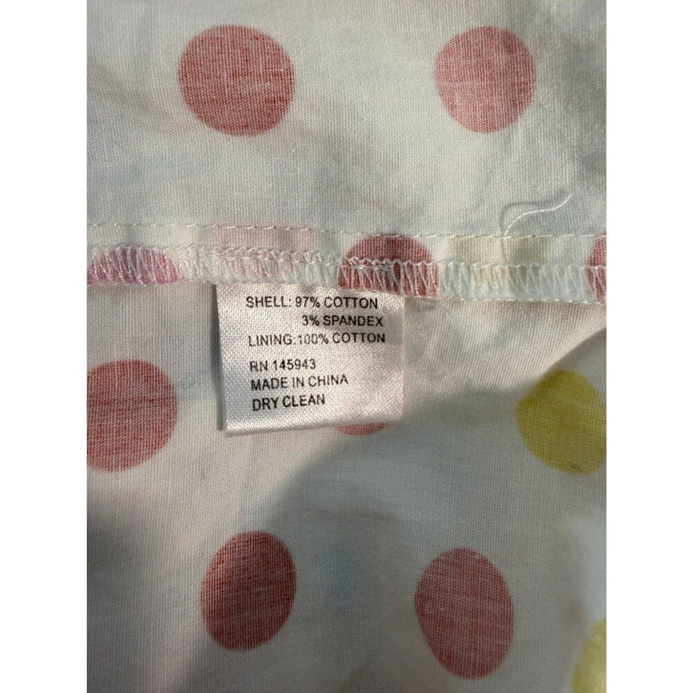 Color Me Courtney Dipping Dot Midi Dress Size 8 Rainbow Polka Dot Ruffle Hem - Picture 6 of 7